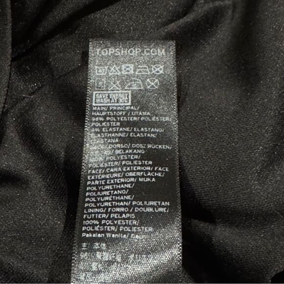 Topshop Black Off The Shoulder Mini Dress Women’s 4 - Picture 4 of 4